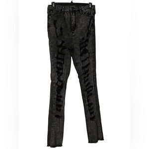 Black Wash Distressed Jeans Women’s